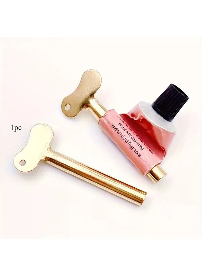 Golden Heavy Duty Stainless Steel Handheld Manual Squeezer for Cosmetics - Image 1