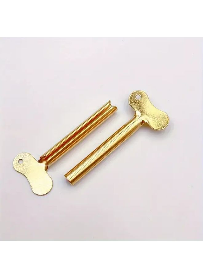 Golden Heavy Duty Stainless Steel Handheld Manual Squeezer for Cosmetics - Image 2