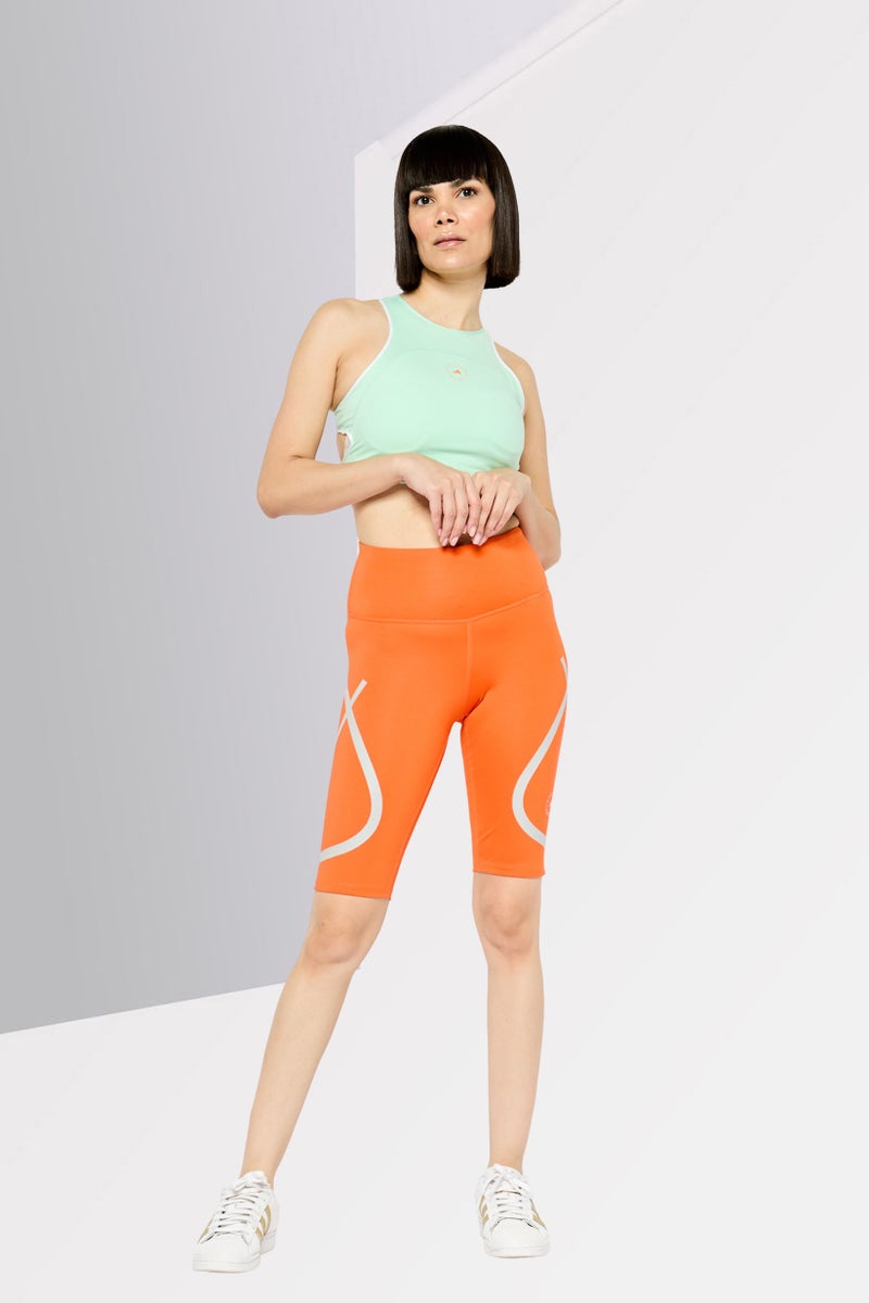 Adidas تي شيرت قصير رياضي نسائي بشعار العلامة التجارية، أخضر - Image 2