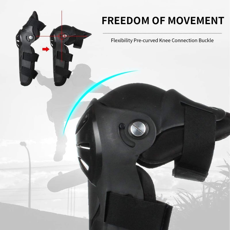 GuTe 4Pcs Protective Knee and Elbow Pads Set for Motorcycle Gear - Image 3