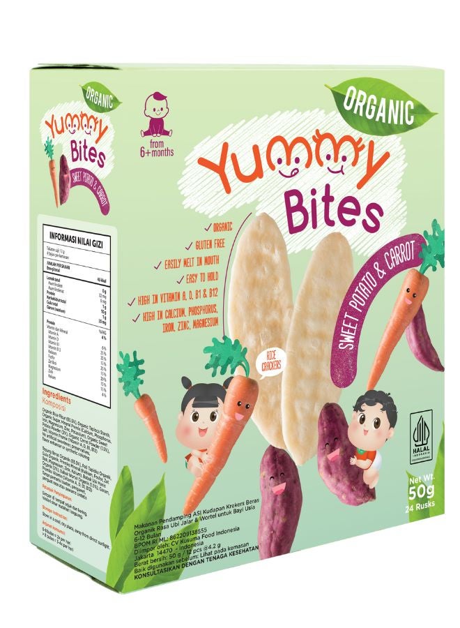 Yummy Bites Organic Carrot And Sweet Potato Rice Crackers - Image 4