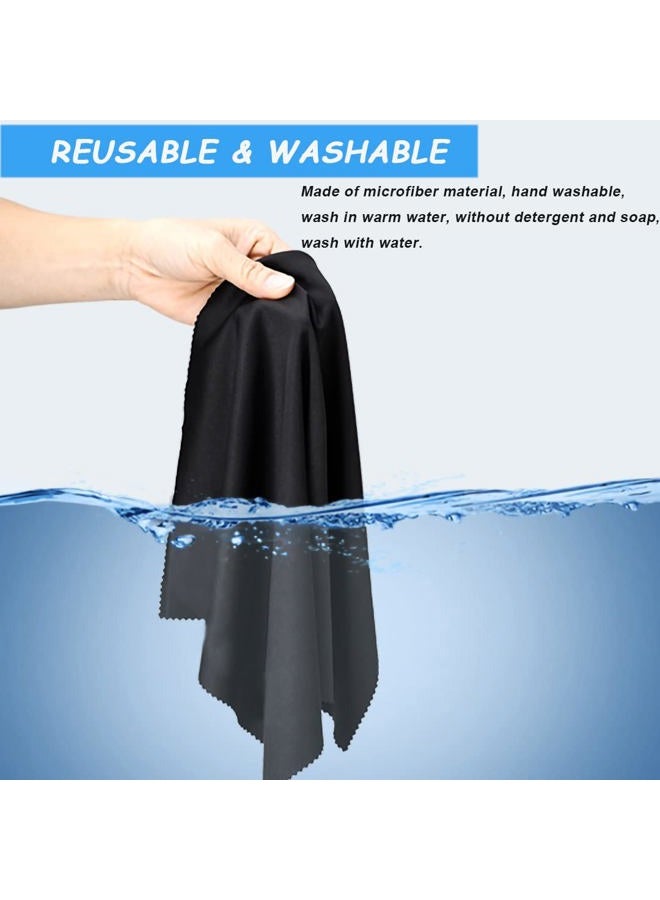 CKANDAY Microfiber Cleaning Cloths (6"x7") 20 Pack in Individual Vinyl Pouch, Glasses Cleaning Cloth for Eyeglasses Phone Screens Electronics Camera Lens Delicate Surface, Large Lint Free Fiber,Gray - Image 3