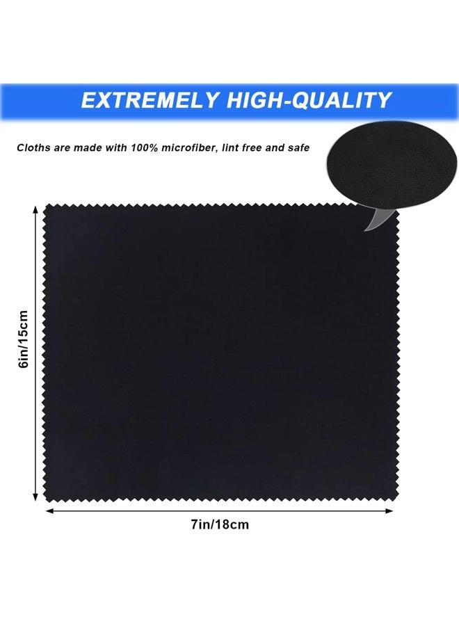 CKANDAY Microfiber Cleaning Cloths (6"x7") 20 Pack in Individual Vinyl Pouch, Glasses Cleaning Cloth for Eyeglasses Phone Screens Electronics Camera Lens Delicate Surface, Large Lint Free Fiber,Gray - Image 2