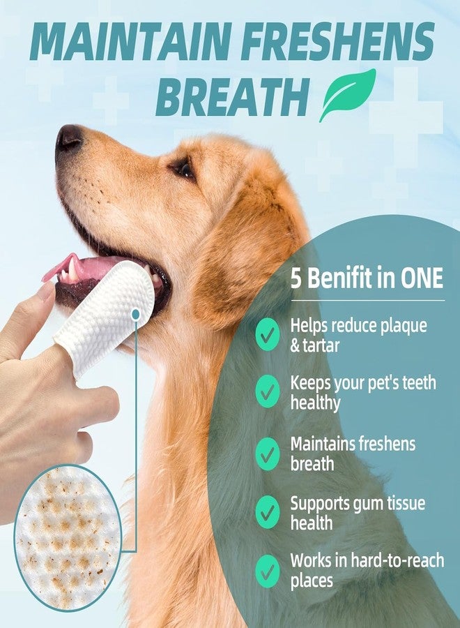 JD PRO Pet Teeth Cleaning Finger Wipes for Dogs & Cats | 50 Count | Fresh Breath, Plaque & Tartar Removal | Soft Non-Woven Finger Wipes | Gentle Oral Care for Pets | Unscented & Safe. - Image 5
