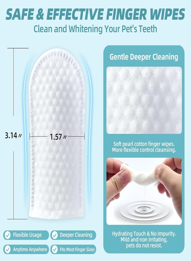 JD PRO Pet Teeth Cleaning Finger Wipes for Dogs & Cats | 50 Count | Fresh Breath, Plaque & Tartar Removal | Soft Non-Woven Finger Wipes | Gentle Oral Care for Pets | Unscented & Safe. - Image 3