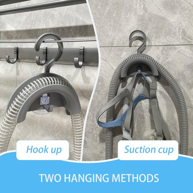 Resdolf CPAP Hose Hanger for Tube and Mask â€“ Universal Fit for All Tubings â€“ Convenient Holder for Easy Drying & Cleaning(Grayï¼‰ - Image 4