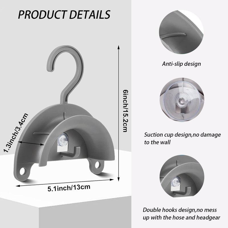 Resdolf CPAP Hose Hanger for Tube and Mask â€“ Universal Fit for All Tubings â€“ Convenient Holder for Easy Drying & Cleaning(Grayï¼‰ - Image 2