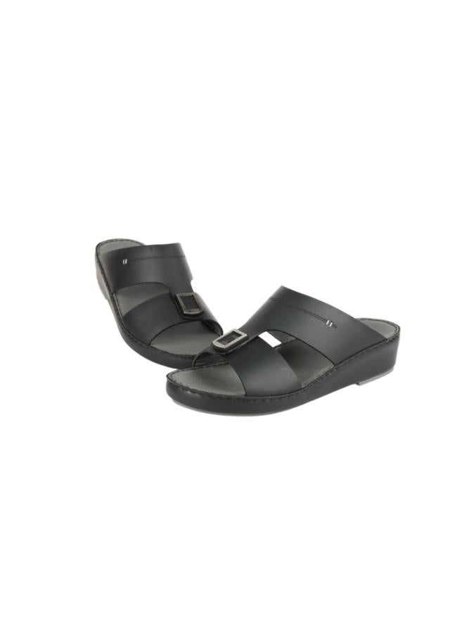 barjeel uno 008-3717 Barjeel Uno Mens Arabic Sandals BS 36 Black  - Image 3