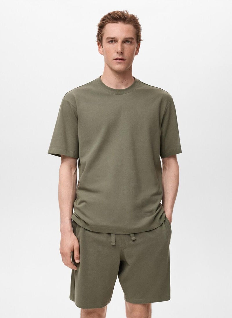 Mango Man Casual Cotton Pyjama Pack Shorts  - Image 1