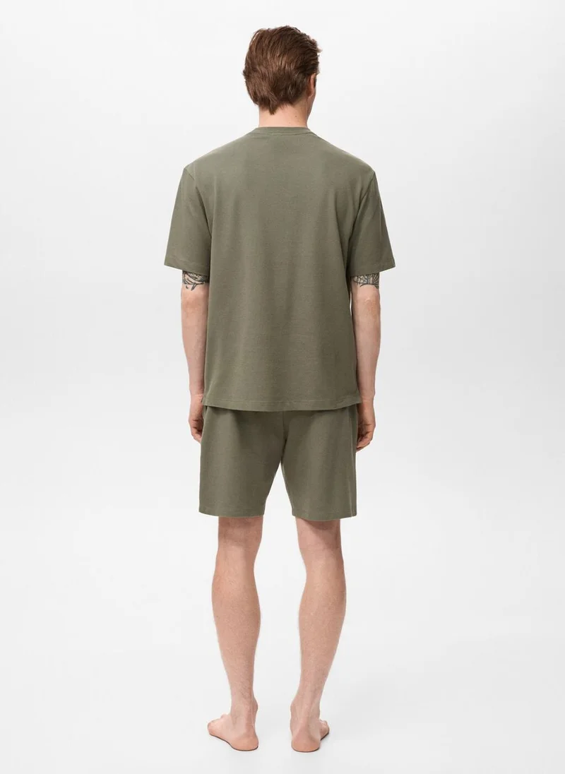 Mango Man Casual Cotton Pyjama Pack Shorts