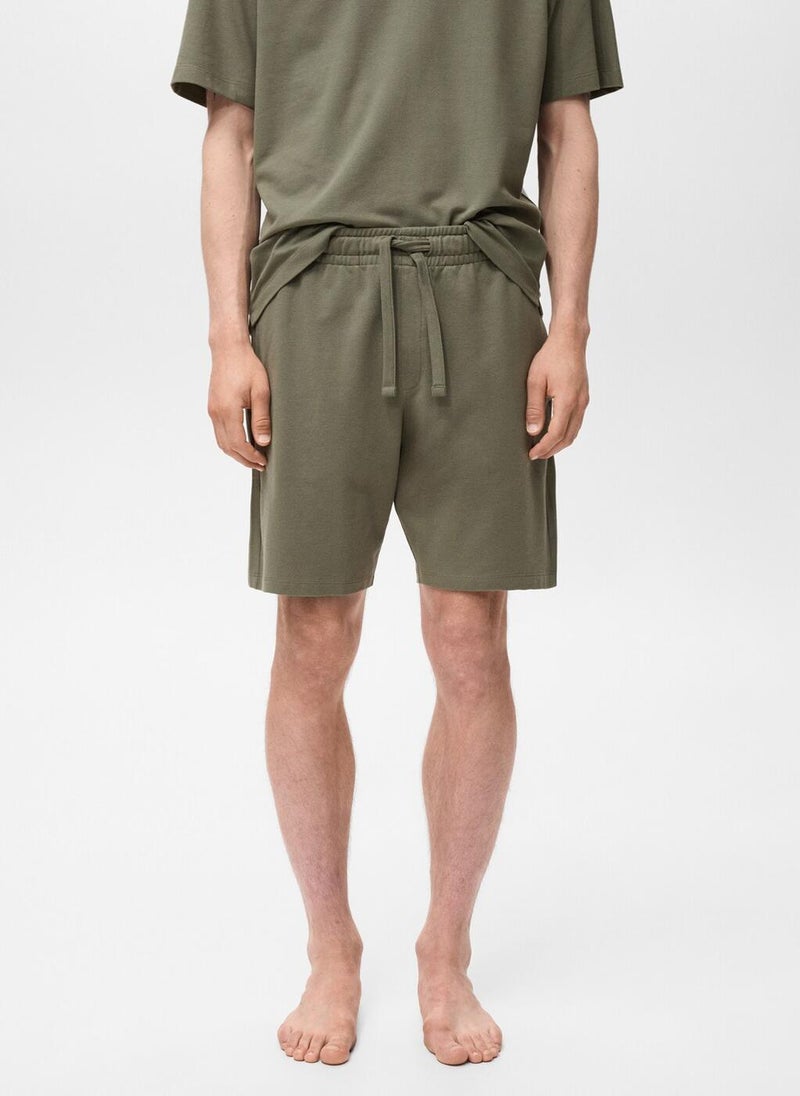 Mango Man Casual Cotton Pyjama Pack Shorts  - Image 3