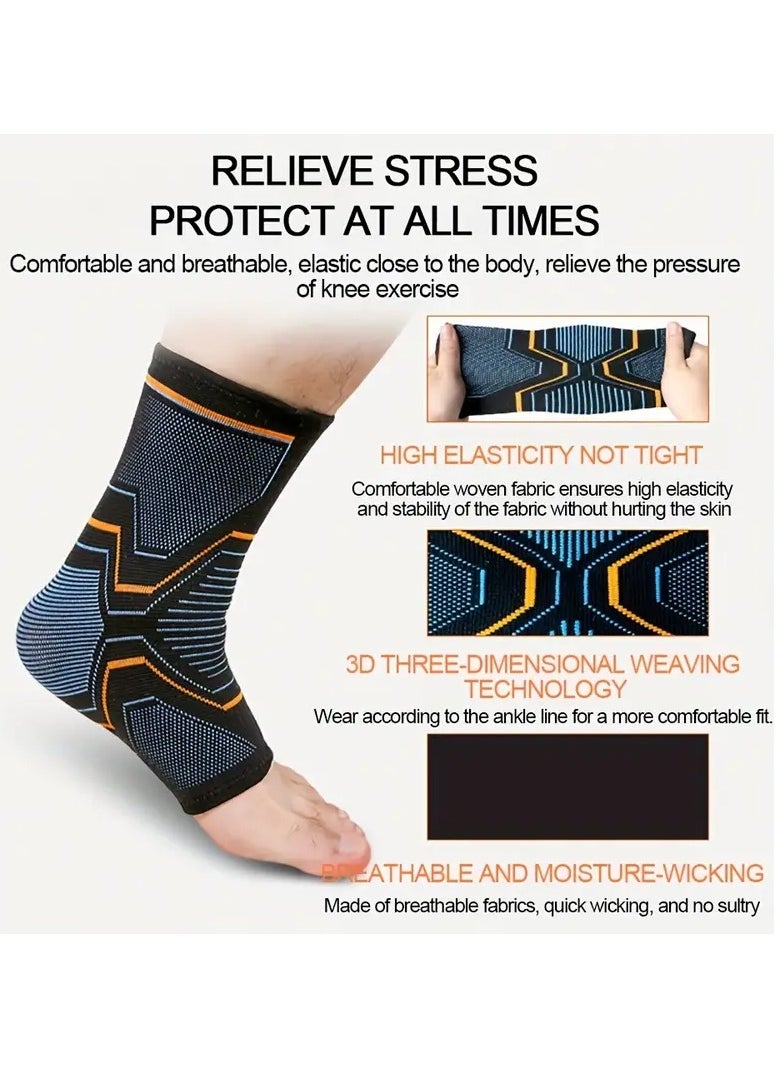 Goolsky 1pc Breathable Nylon Compression Ankle Sleeve for Basketball and Running, Elastic Sports Ankle Support, Left/Right Foot  - Image 4