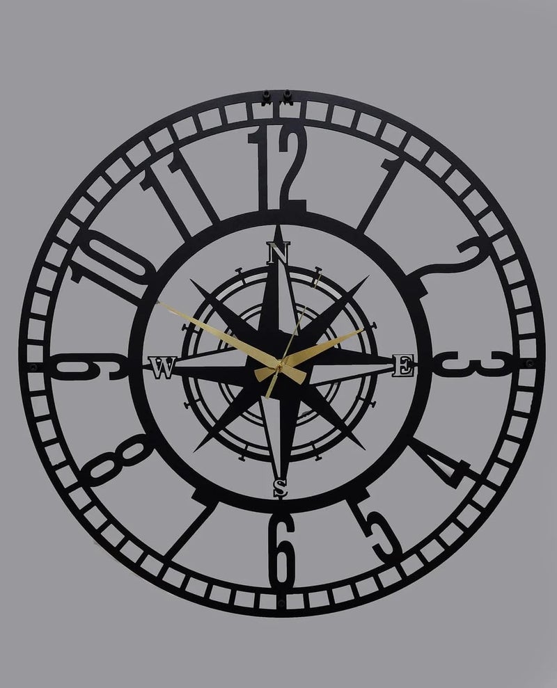 Reyox Material Metal Wall Clock Big Size Wall Clock Modern Clocks for Living Room Stylish Wall Clocks for Home Antique Big Size Modern Wall Watch for Home DecorBlack40 cm DA106