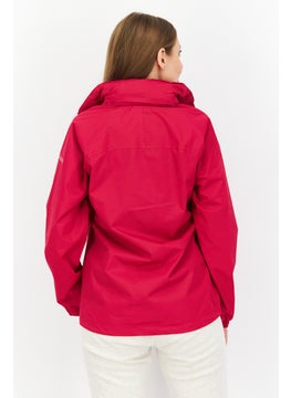 Trespass Women Embroidered Logo Windbreaker Jacket, Dark Pink  - Image 2