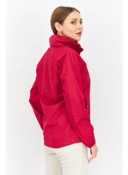 Trespass Women Embroidered Logo Windbreaker Jacket, Dark Pink  - Image 3