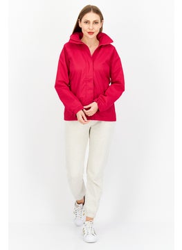 Trespass Women Embroidered Logo Windbreaker Jacket, Dark Pink  - Image 4