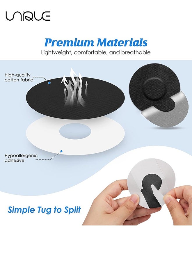 Unique Freestyle Adhesive Patch, 25 PCS Good for Libre– Enlite – Guardian –Pre-Cut Back Paper Waterproof Libre2/3 Sensor Covers（Black）  - Image 3