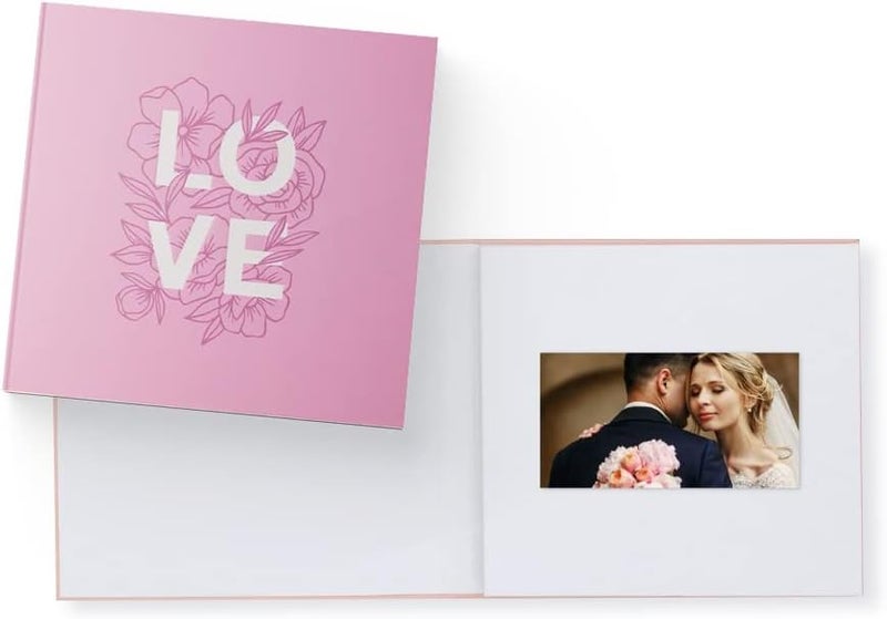 HEIRLOOM Video Book - 5" HD Screen for Custom Memory Gift - Wedding Birthday Christmas Anniversary - 20 Min Video Photo Keepsake - USB Rechargeable - Love - Image 1
