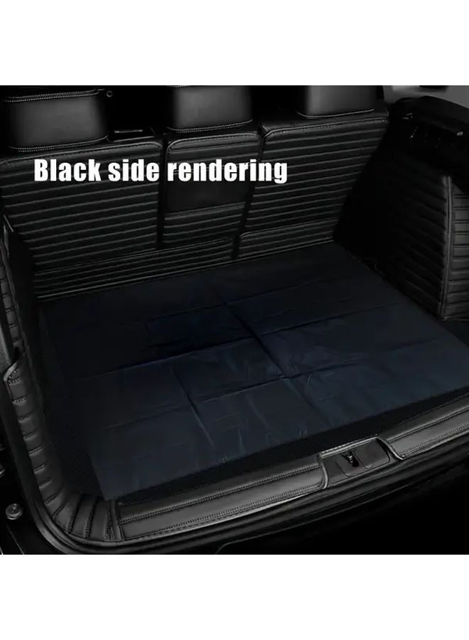 Universal Black Polyester Fiber Car Trunk Mat Wear Resistant All Models - Image 4