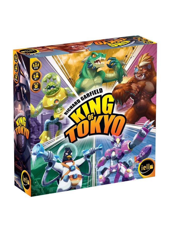 IELLO: King of Tokyo, New Edition, Strategy Board Game, Space Penguin Included in the Box, For 2 to 6 Players, 30 Minute Play Time, For Ages 8 and Up - Image 1