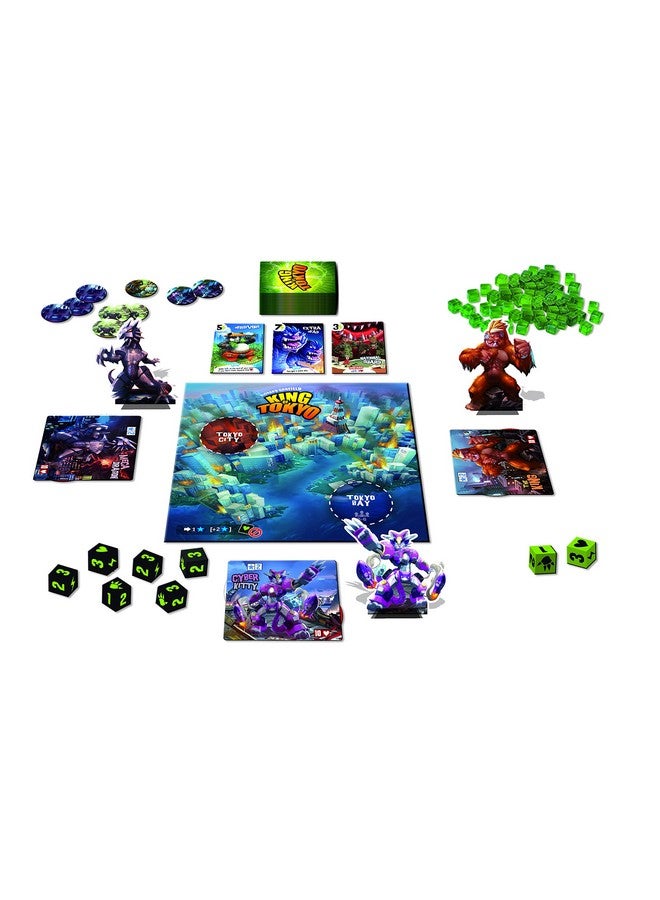 IELLO: King of Tokyo, New Edition, Strategy Board Game, Space Penguin Included in the Box, For 2 to 6 Players, 30 Minute Play Time, For Ages 8 and Up - Image 5