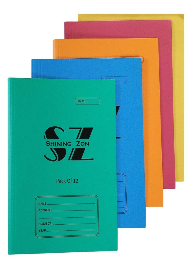 Shining Zon Multicolour Multipurpose Office Reports File Folder Board Office Clip File for Document Certificates Page Holder Presentation - Pack of 12 - Image 2