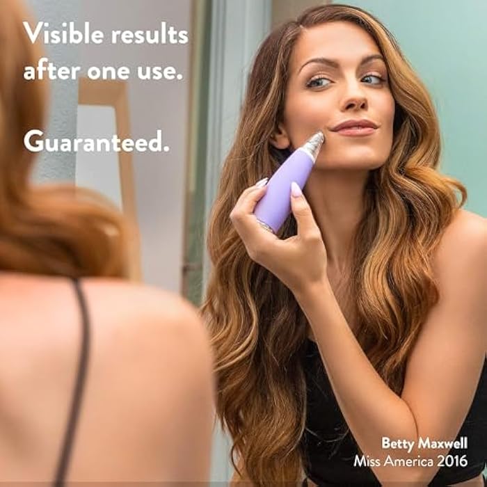 Microderm GLO GEM Diamond Microdermabrasion and Suction Tool - Blackhead Remover Pore Vacuum Advanced Facial Treatment Machine - Anti Aging Wrinkle Care for Collagen Production & Acne Scars (Purple) - Image 5