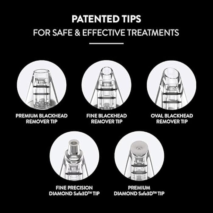 Microderm GLO GEM Diamond Microdermabrasion and Suction Tool - Blackhead Remover Pore Vacuum Advanced Facial Treatment Machine - Anti Aging Wrinkle Care for Collagen Production & Acne Scars (Purple) - Image 4