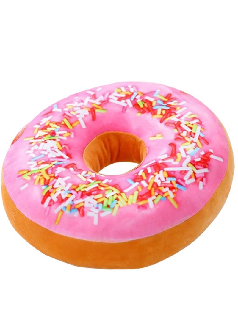 Bluejw - 3D Doughnut Throw Pillow Cosy Seat Back Stuffed Pillow Cushion Round Food Shaped Pillow for Living Room Bedroom Home Decor - Image 1