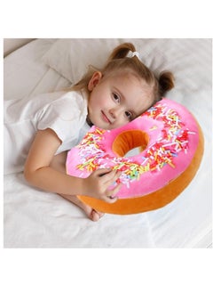 Bluejw 3D Doughnut Throw Pillow Cosy Seat Back Stuffed Pillow Cushion Round Food Shaped Pillow for Living Room Bedroom Home Decor  - Image 4