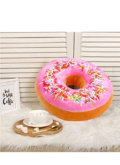 Bluejw 3D Doughnut Throw Pillow Cosy Seat Back Stuffed Pillow Cushion Round Food Shaped Pillow for Living Room Bedroom Home Decor  - Image 3
