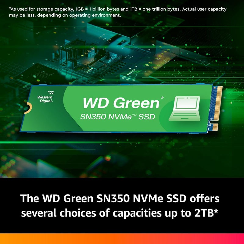 Western Digital WD Green SN350 NVMe 240GB, Upto 2400MB/s, 3 Y Warranty, PCIe Gen 3 NVMe M.2 (2280), Internal Solid State Drive (SSD) (WDS240G2G0C) - Image 3