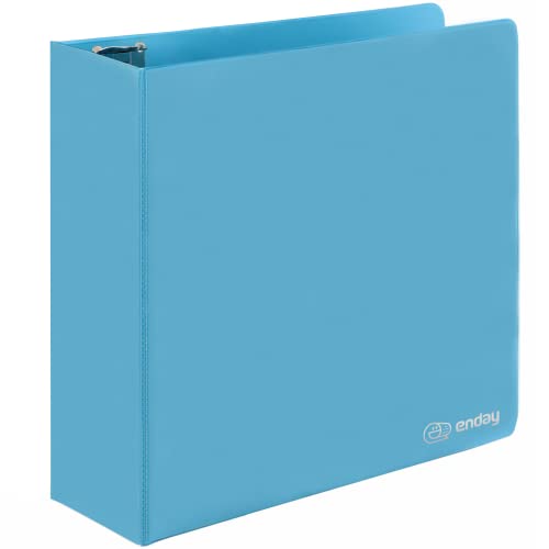 Enday 3 Inch Binder 3 Ring Binders Blue, Slant D-Ring 3” Clear View Cover with 2 Inside Pockets, Heavy Duty Colored School Supplies Office and Home Binders – by Enday - Image 2