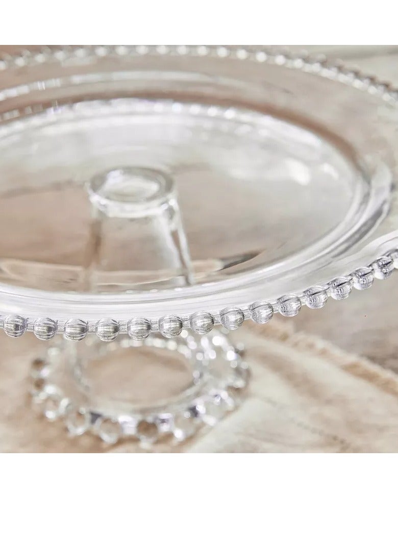 Home Box Merriam Beaded Cake Stand with Pedestal 30.5 cm  - Image 3