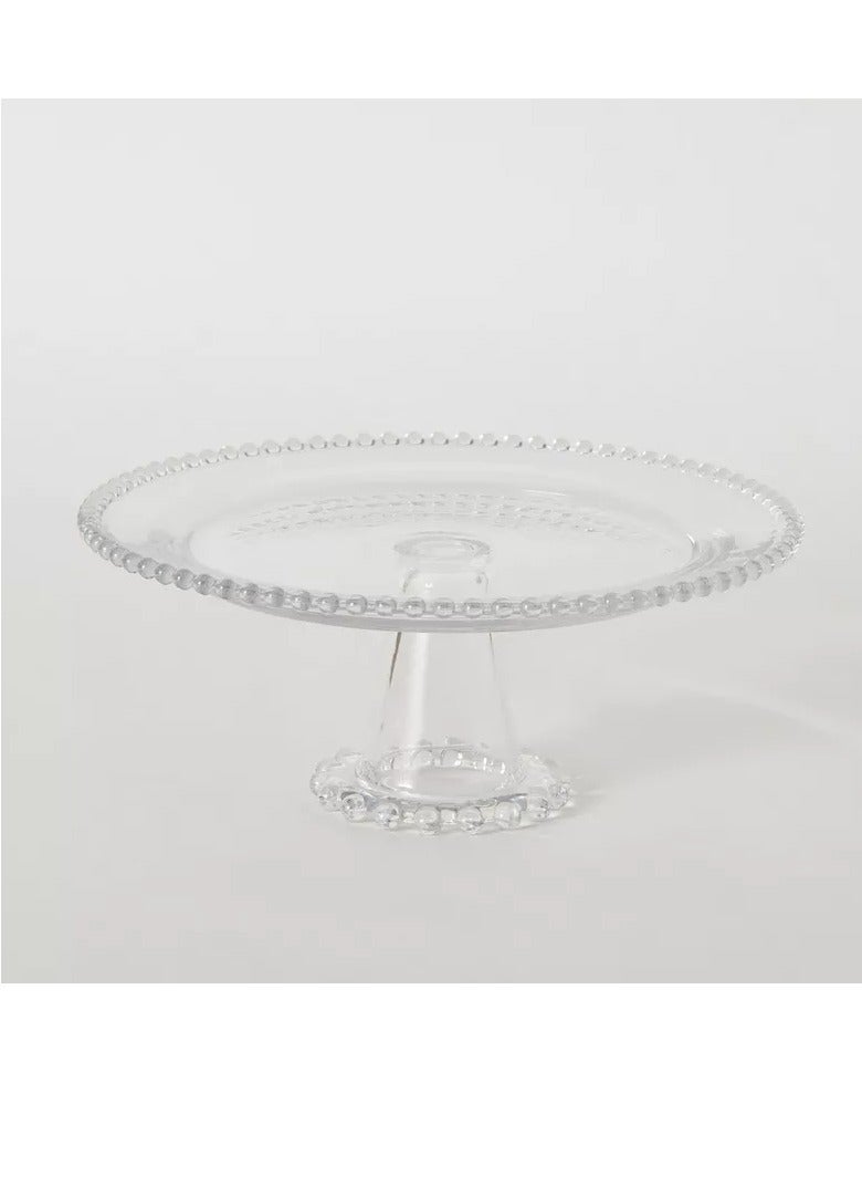 Home Box Merriam Beaded Cake Stand with Pedestal 30.5 cm  - Image 2