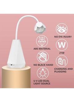 Saviland Portable Nail Lamp - 21W Gel X Lamp, Mini U V Light for Nails, Nail Dryer for Gel Nail Polish, Nail Tips and Glue Gel Kit, Quick Dry Nail Art Curing Lamp for Nail Salon Home DIY Manicure 