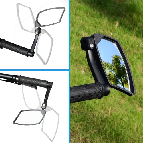 BriskMore Bar End Bike Mirrors 1 PAIR, High–Definition Convex Scratch Resistant Glass Lens E-Bike Mirror,Safe Rearview Mountain Bike Mirror for Left and Right Side BT-018 - Image 5