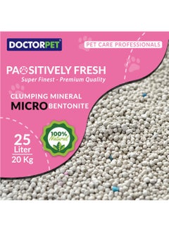 DOCTERPET Doctor Pet Cat Litter Baby Powder 25L – 100% Natural Clumping Bentonite,Scented, Ultra Absorbent,Easy Scooping, Dust-Free, Odor Control, Easy Scooping, Hypoallergenic & Non-Stick Paw Formula  - Image 4