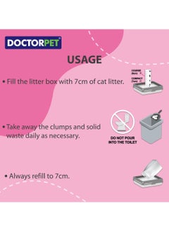 DOCTERPET Doctor Pet Cat Litter Baby Powder 25L – 100% Natural Clumping Bentonite,Scented, Ultra Absorbent,Easy Scooping, Dust-Free, Odor Control, Easy Scooping, Hypoallergenic & Non-Stick Paw Formula  - Image 5