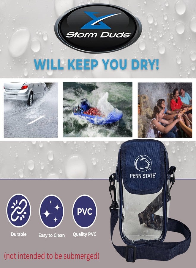 Storm Duds Penn State University Mini Stadium Bag Convenient & Compact Hands-Free 7.5 Inch Clear Crossbody Pouch for Valuables – For Games, Graduations, Concerts – NCAA Security Approved - Image 4