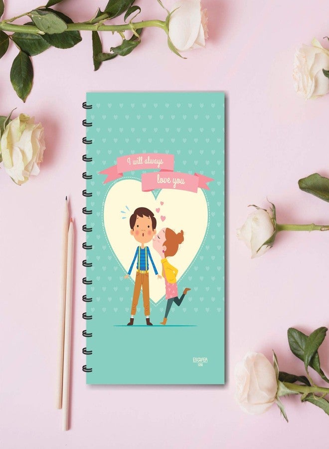 ESCAPER مفكرة "سأحبك دائمًا" من إسكيبر، مسطرة - مقاس A5 - 8.5 × 5.5 بوصة، مفكرة، دفتر ملاحظات مكتبي، مفكرة حب، مفكرة هدية - Image 5