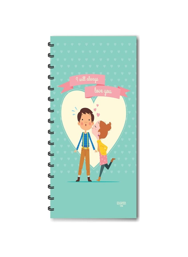 ESCAPER مفكرة "سأحبك دائمًا" من إسكيبر، مسطرة - مقاس A5 - 8.5 × 5.5 بوصة، مفكرة، دفتر ملاحظات مكتبي، مفكرة حب، مفكرة هدية - Image 1