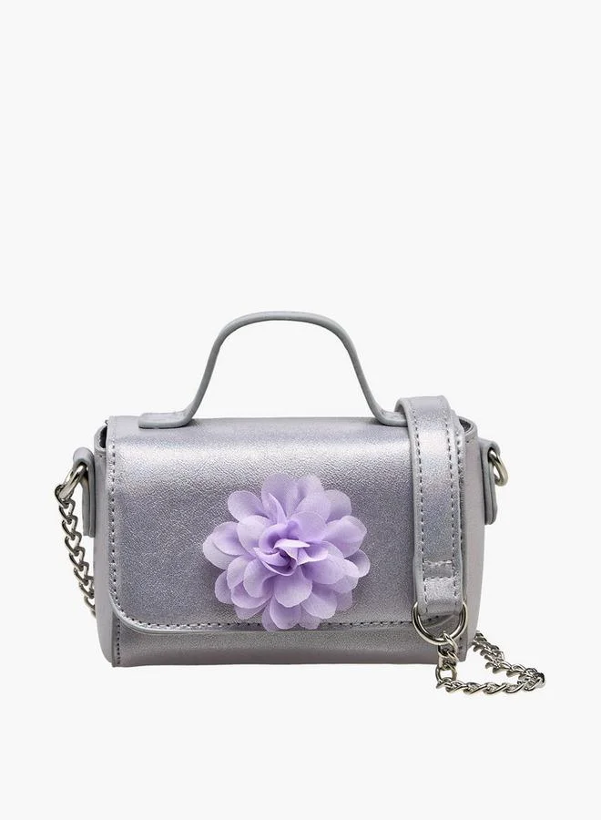 Flora Bella By Shoexpress Flora Bella Floral Accent Crossbody Bag with Chain Strap Ramadan Collection