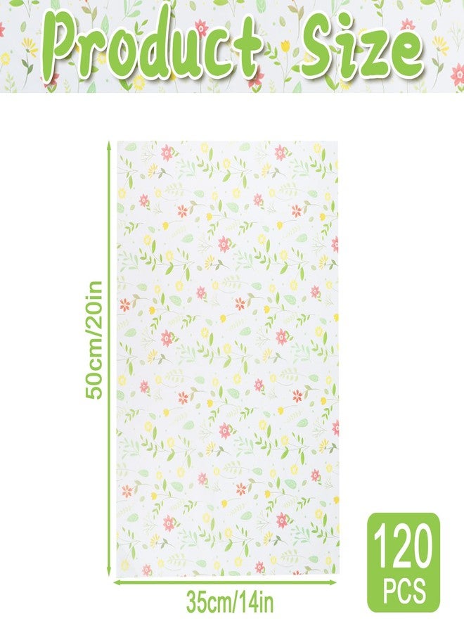 Ethanberg 120 Sheets Gift Wrapping Tissue Paper Bulk, Watercolor Floral Wildflower Print Tissue Paper for Gift Bags, Decorative Art Papers for DIY Crafts Wedding Birthday Holiday Party Decor, 20x14 Inches - Image 2