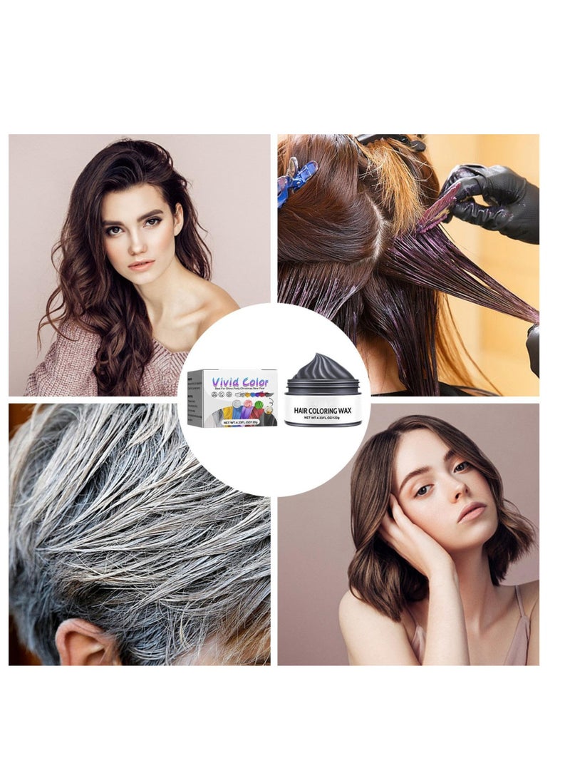 Excefore Temporary Hair Wax, Temporary Hair Color for Dark & Light Hair, Natural Washable Temporary Hair Color, for Kids Girls Women & Men Dark Hair, Party, Cosplay, Festival (Black) - Image 3