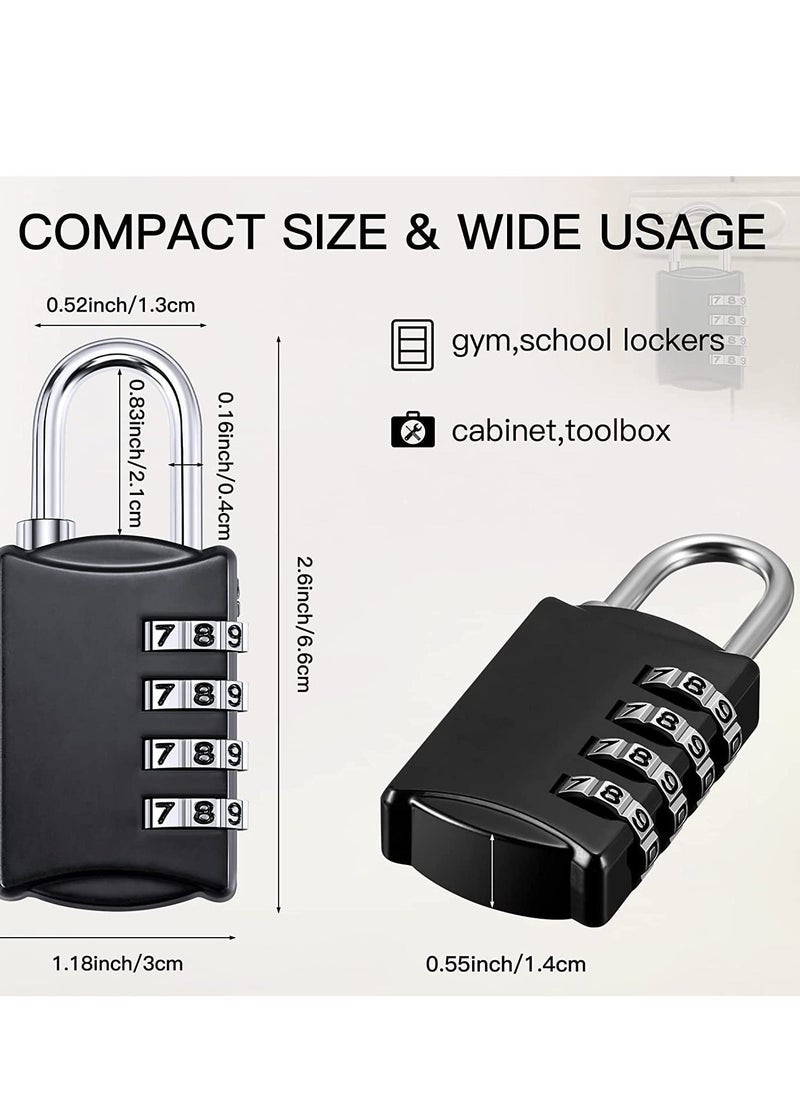 Generic - Combination Lock, Travel Bag Lock, 7 Pack, 3 Digit Combination Padlock for Traveling Toolbox School Gym Door Locker Suitcases Employee Hasp Storage - Image 1