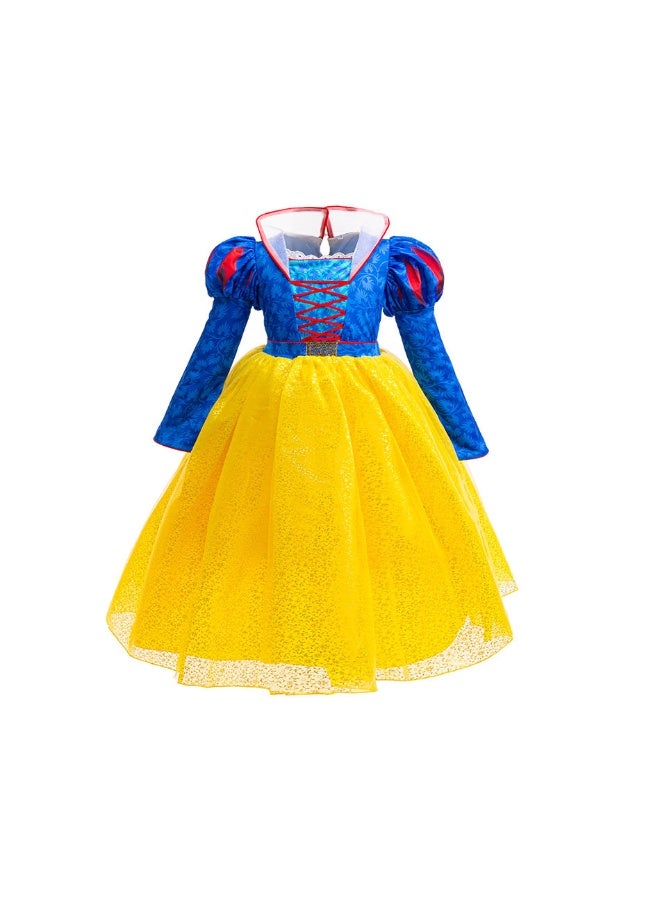 NIBEMINENT Snow White dress for girls, children's performance costume, baby's birthday puffy dress, autumn and winter Halloween costume - Image 1
