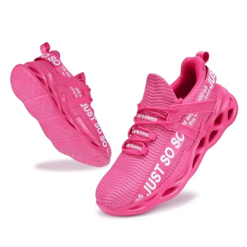 Furuian Steel Toe Shoes for Women Men Lightweight Slip On Safety Work Shoes Comfortable Steel Toe Sneakers Pink - Image 1
