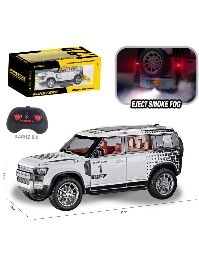 Funsterz 1:22 RC Land Rover Defender with Spray Mist & LED Lights – Full-Function Remote Control Alloy Car for Kids, Realistic Exhaust Effect, Rechargeable Off-Road Vehicle (6+ Years) - Image 2