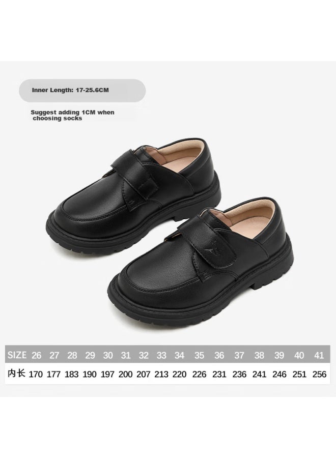 Red Dragonfly Children's Shoes, Autumn Collection, Big Kids' Black Soft-soled Shoes, Girls' Student Leather Shoes, Boys' Leather Shoes, Q53ad004 Black, Size 31 - Image 3
